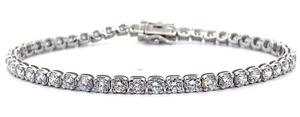 lot 31 image: NEW 7 Carat Diamond Tennis Bracelet Retail $2,495 VIDEO