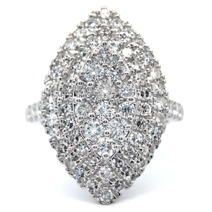 lot 43 image: NEW 2 Carat Diamond Pav Leaf Ring VIDEO