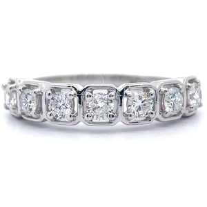 lot 50 image: 0.75 Carat Diamond Geometric Halo Ring VIDEO