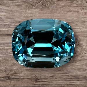 lot 15E image: 24.72 Carat Natural Electric Blue Topaz (Modified Cut) Retail $3,500 VIDEO