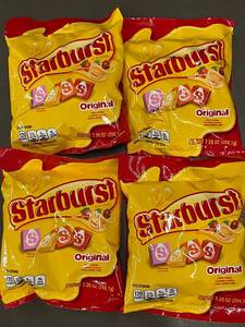 lot 1 image: WA 3 - Starburst Original Fruit Chews 4-Pack, 7.2 oz Bags, Best By 102024