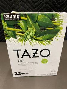 lot 5 image: Trol - Tazo Zen Green Tea K-Cup Pods 22-Count, Best By 092025