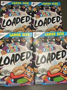 lot 32 image: CO 5 - 4 Boxes Cinnamon Toast Crunch Loaded Cereal Vanilla Creme 13oz Large Size