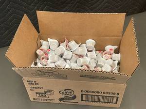 lot 182 image: ID 5 - Coffee-mate Vanilla Caramel Creamer Singles, 180 Count, Best by Apr 2025