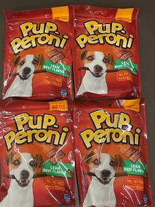 lot 580 image: Trol - Pup-Peroni Lean Beef Flavor Dog Snacks, 4 Packs, 5.6 oz Each
