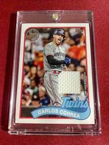 lot 3 image: Carlos Correa Game-Used Patch Card