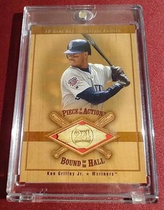 lot 16 image: 2001 Upper Deck Ken Griffey Jr Game-Used Bat Card