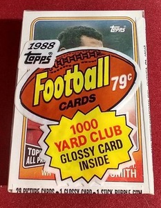 lot 24 image: Unopened 1988 Topps Football Cello Pack - Bo Jackson Rookie Year