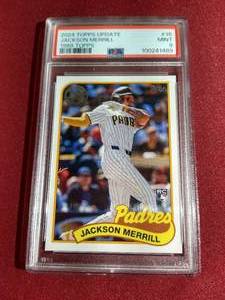 lot 27 image: 2024 Topps Update Jackson Merrill Rookie Card - PSA 9