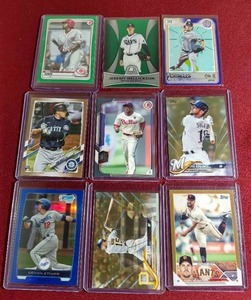 lot 32 image: (9) Numbered Baseball Cards
