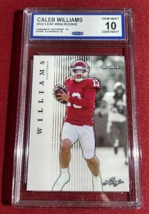 lot 44 image: 2022 Leaf Caleb Williams Rookie Card - CCG 10