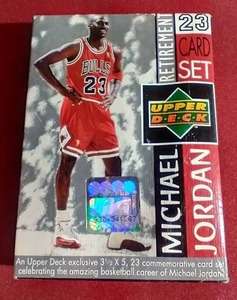 lot 45 image: 1999 Upper Deck Michael Jordan Retirement Set - 23 Oversized Cards