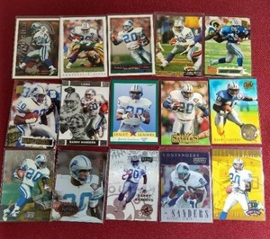 lot 48 image: (15) Barry Sanders Cards