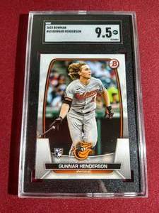 lot 50 image: 2023 Bowman Gunnar Henderson Rookie Card - SGC 9.5