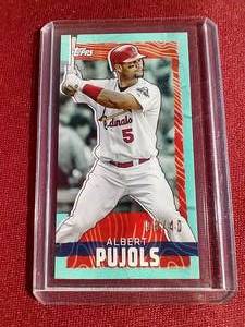 lot 55 image: 2023 Topps Albert Pujols Mini Card - #d40