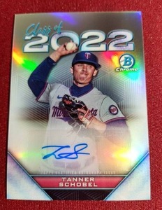 lot 65 image: 2022 Bowman Tanner Schobel Autograph Prospect Card - #d250