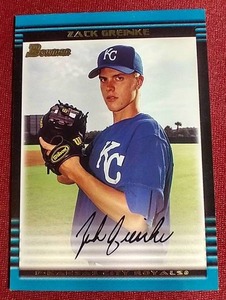 lot 69 image: 2002 Bowman Draft Picks & Prospects Zack Greinke Rookie Card