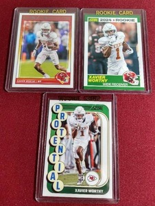 lot 77 image: (3) Score Xavier Worthy Rookie Cards
