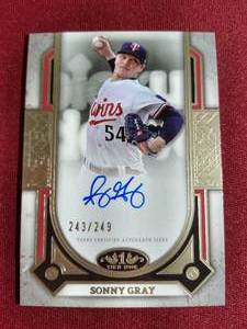 lot 87 image: Topps Tier 1 Sonny Gray Autograph Card - #d249