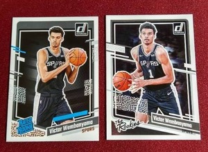 lot 88 image: (2) Donruss Victor Wembanyama Rookie Cards