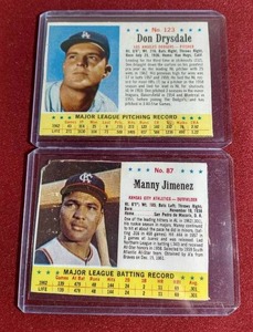 lot 89 image: 1963 Post Don Drysdale  Manny Jimenez Jell-O