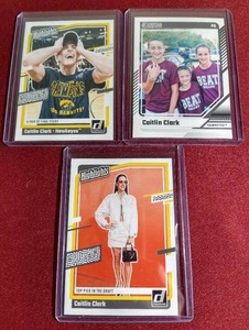 lot 104 image: (3) Donruss Caitlin Clark Rookie Cards