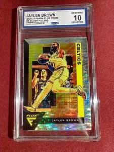 lot 108 image: 2020-21 Flux Silver Pulsar Jaylen Brown - CCG 10