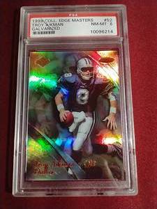 lot 114 image: 1999 Collectors Edge Masters Troy Aikman Galvanized - PSA 8