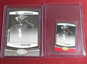 lot 115 image: (2) Numbered Byron Buxton Prospect Cards - 100 & 50