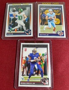 lot 118 image: (3) 2024 Score QB Rookies - Nix, Maye & Penix