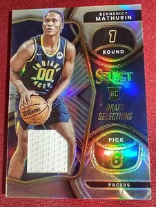 lot 128 image: 2022-23 Select Bennedict Mathurin Jersey Prizm Rookie Card