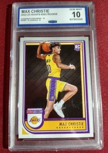 lot 130 image: 2022-23 Hopps Max Christie Rookie Card - CCG 10