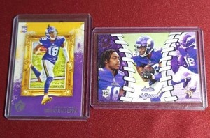 lot 150 image: (2) 2020 Justin Jefferson Rookie Cards