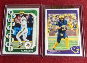 lot 154 image: (2) Score JJ McCarthy Rookie Cards
