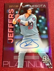 lot 156 image: Bowman Platinum Ryan Jeffers Autograph Card - #d199