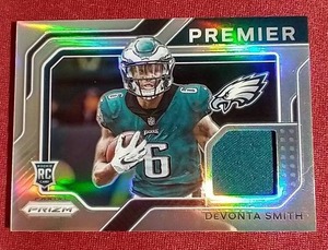 lot 159 image: 2021 Prizm DeVonta Smith Jersey Rookie Prizm Card