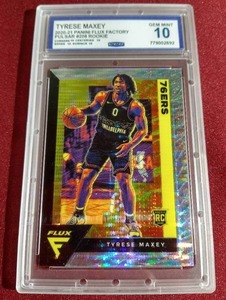 lot 162 image: 2020-21 Flux Silver Pulsar Tyrese Maxey Rookie - CCG 10
