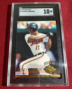 lot 165 image: 1994 Fleer Ultra Jeffrey Hammonds Rookie Card - SGC 10