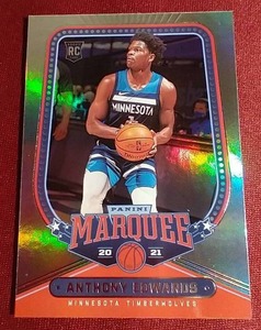 lot 166 image: 2021 Panini Marquee Anthony Edwards Rookie Card