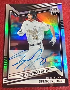 lot 167 image: 2022 Elite Extra Spencer Jones Prospect Autograph Card