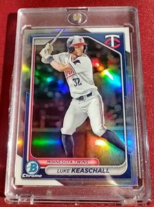 lot 169 image: 2024 Bowman Chrome Luke Keaschall Prospect Refractor Card