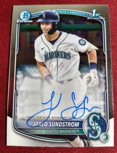 lot 172 image: 2025 Chrome 1st Bowman Jared Sundstrom Autograph Card