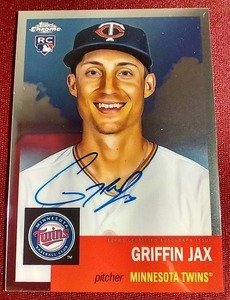 lot 174 image: 2022 Topps Chrome Platinum Anniversary Griffin Jax  Rookie Autograph Card