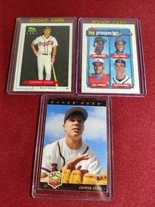 lot 178 image: (3) Chipper Jones Rookie Cards