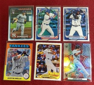 lot 183 image: (6) Baseball Rookie Cards - All Good Names