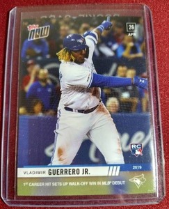 lot 193 image: Topps Now Vladimir Guerrero Jr Rookie Card
