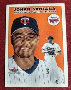 lot 196 image: 2000 Fleer Tradition Update Johan Santana Rookie Card