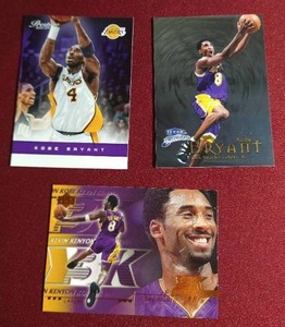 lot 202 image: (3) Kobe Bryant Cards