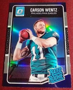 lot 211 image: 2016 Optic Carson Wentz Rated Rookie Prizm