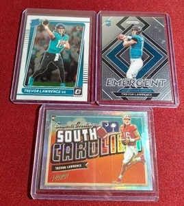 lot 217 image: (3) Trevor Lawrence Rookie Cards